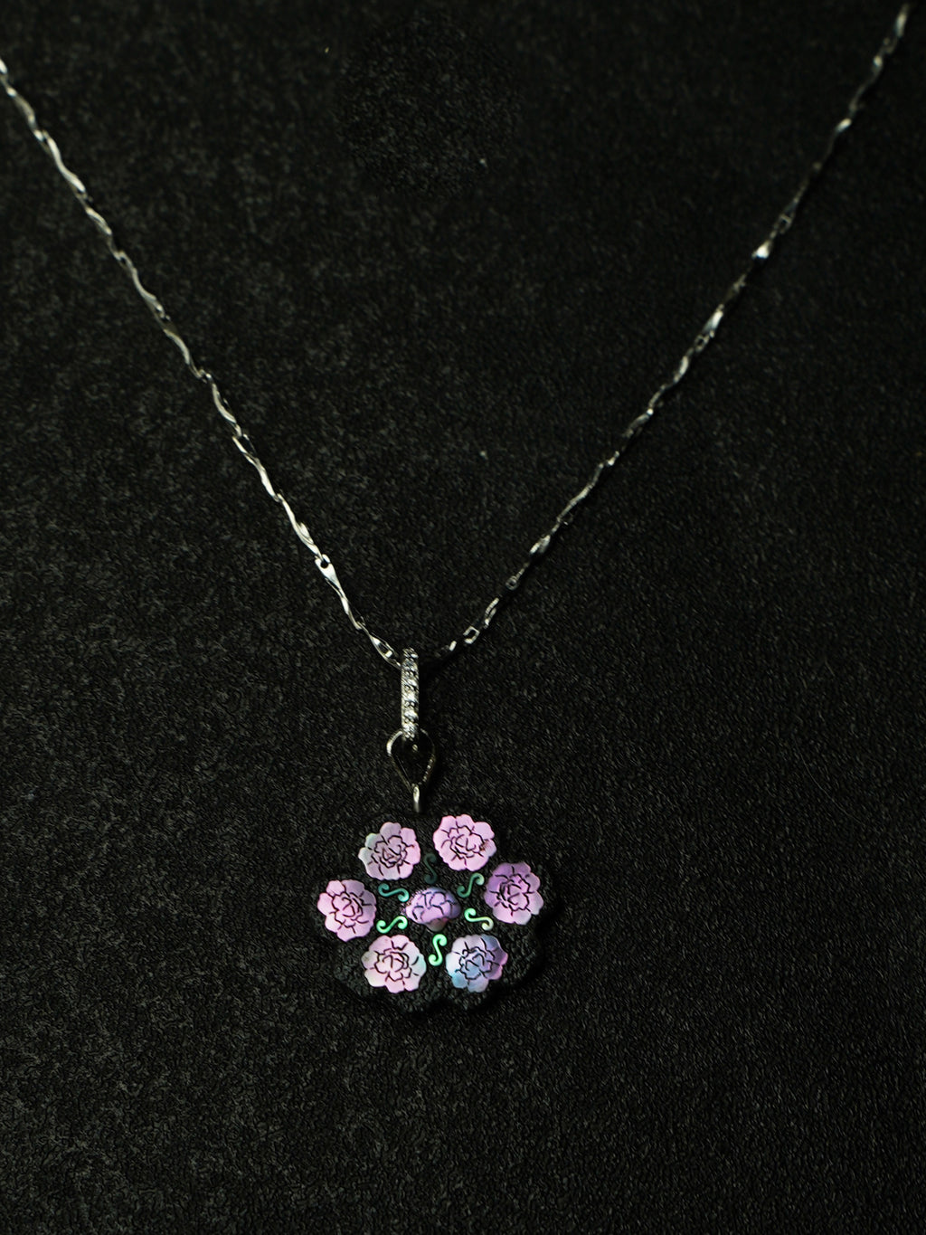 Twelve Flora Series — October Hibiscus Pendant Necklace