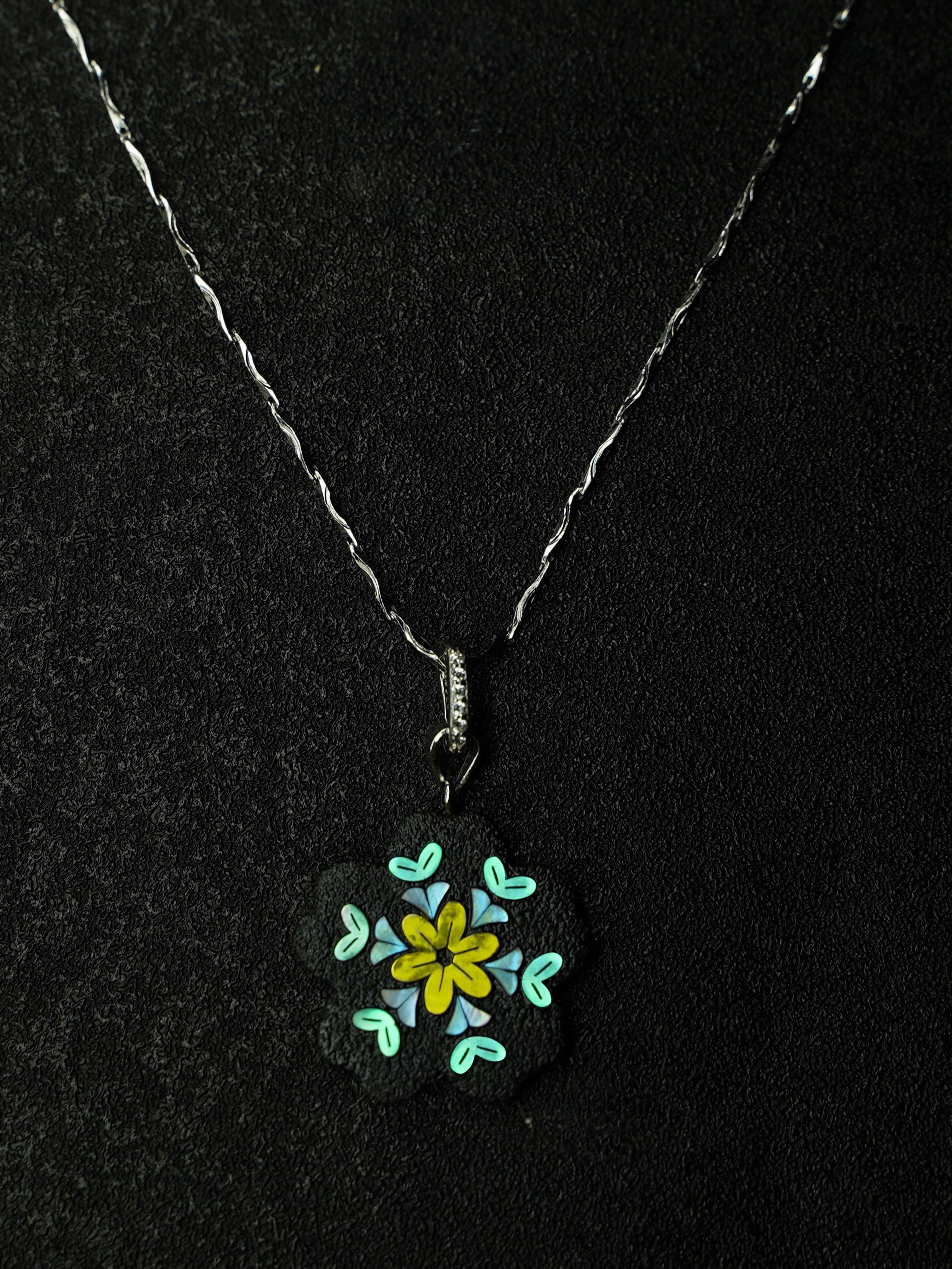 Twelve Flora Series — February Winter Jasmine  Pendant Necklace