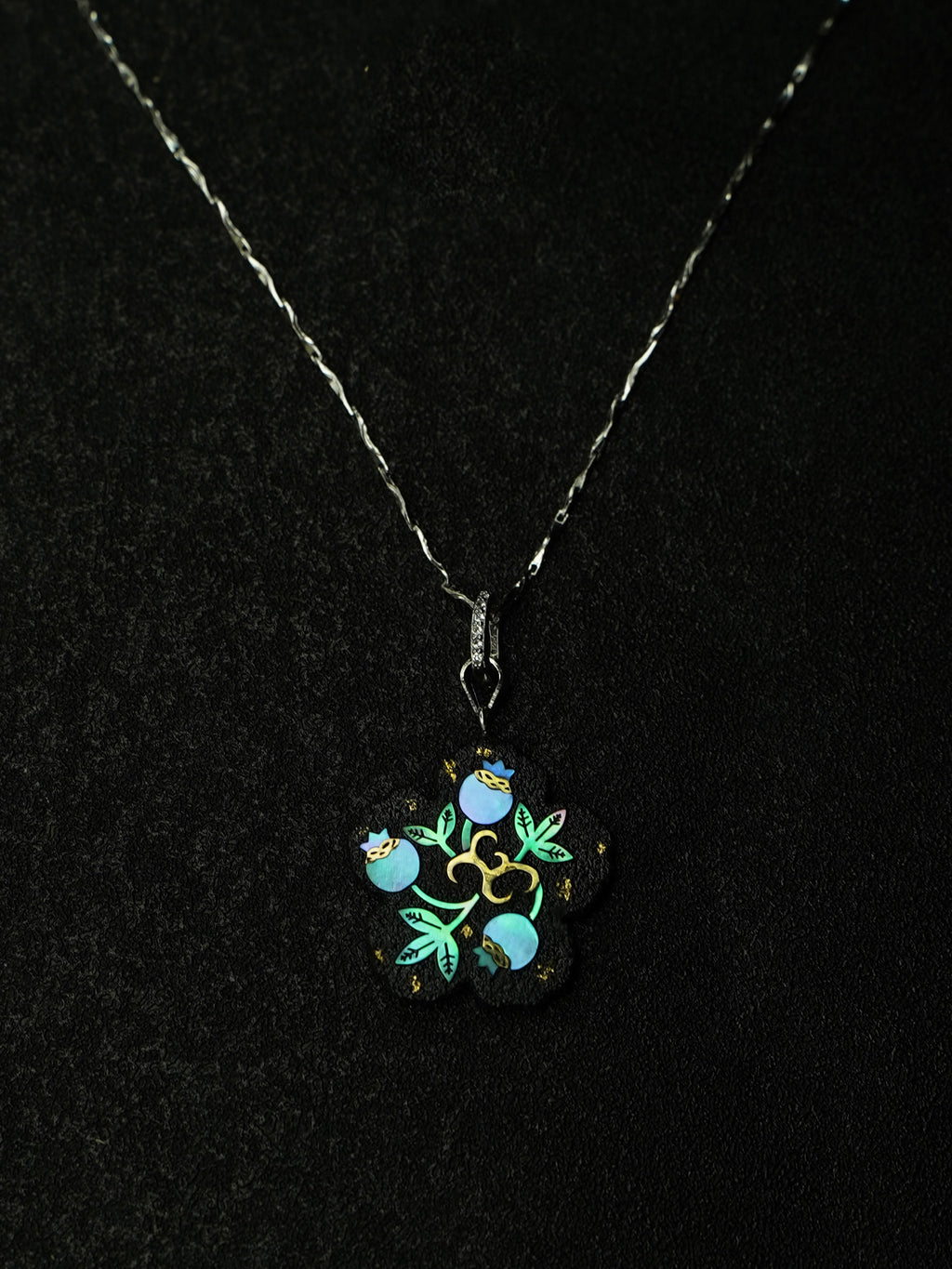 Twelve Flora Series — May Pomegranate  Pendant Necklace