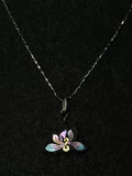 Twelve Flora Series — July Orchid Pendant Necklace
