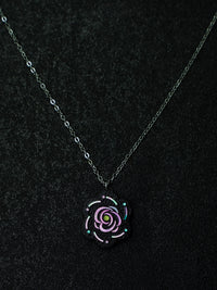 Heart's Rose Pendant Necklace