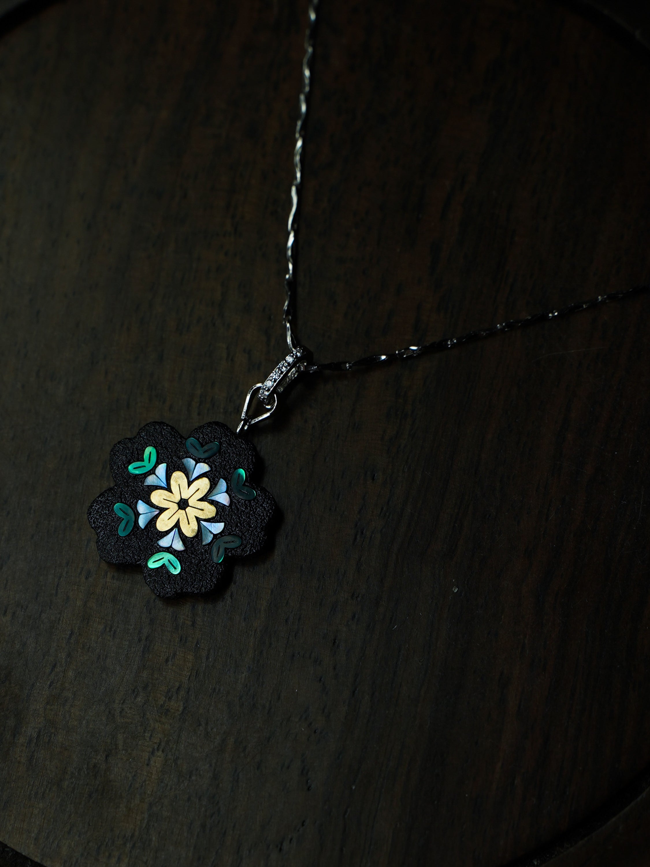 Twelve Flora Series — February Winter Jasmine  Pendant Necklace