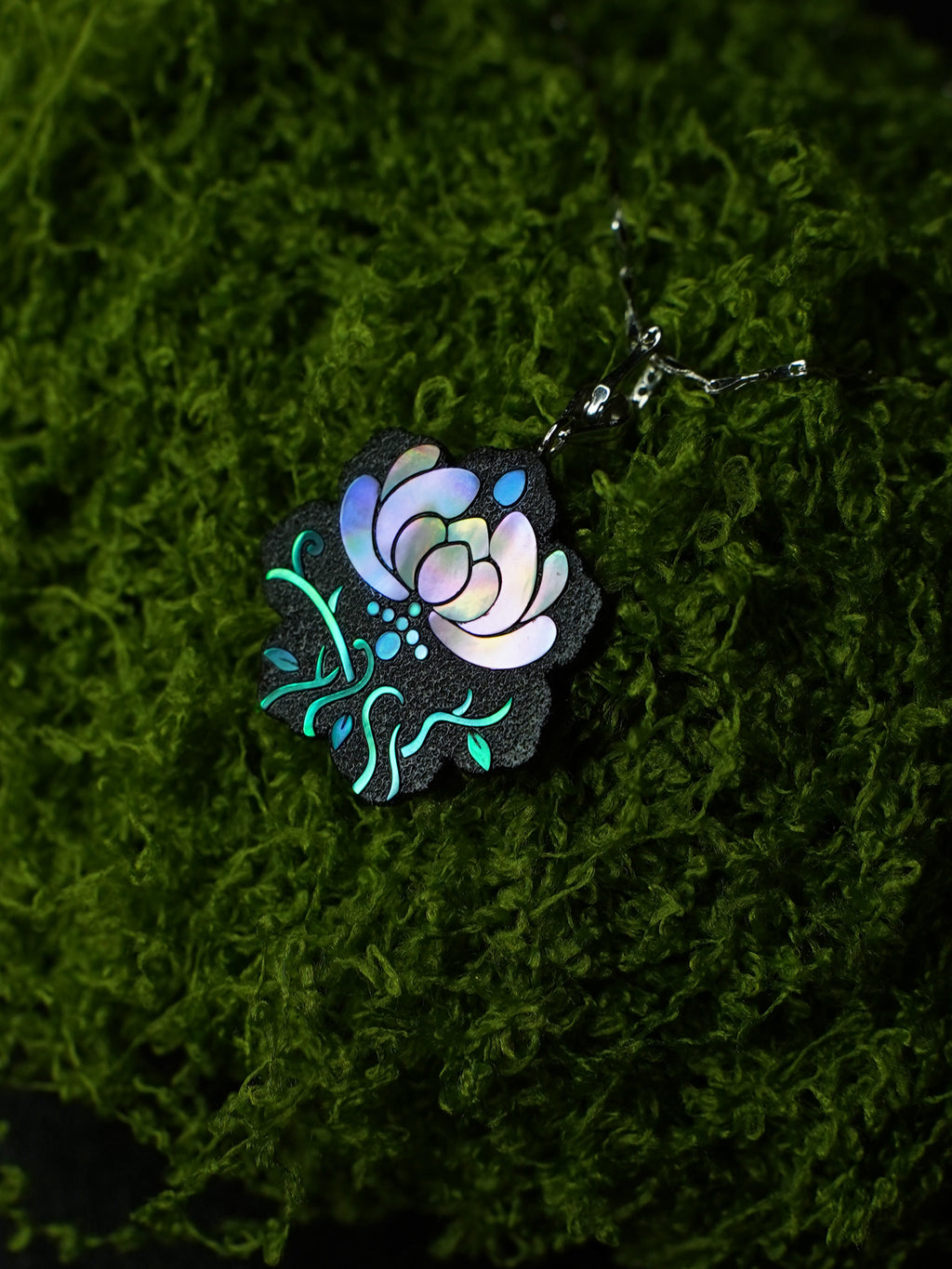 Twelve Flora Series — April Peony  Pendant Necklace