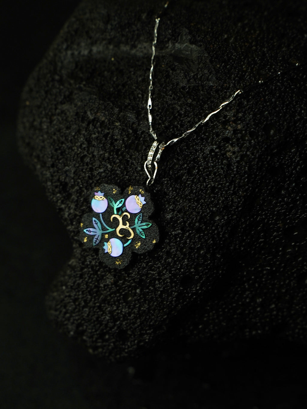 Twelve Flora Series — May Pomegranate  Pendant Necklace