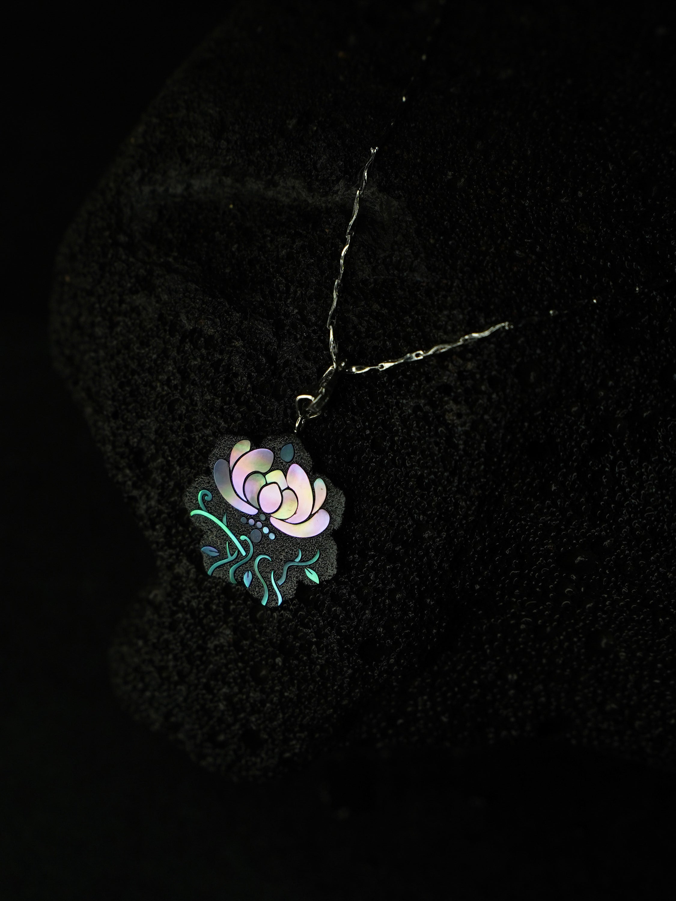 Twelve Flora Series — April Peony  Pendant Necklace