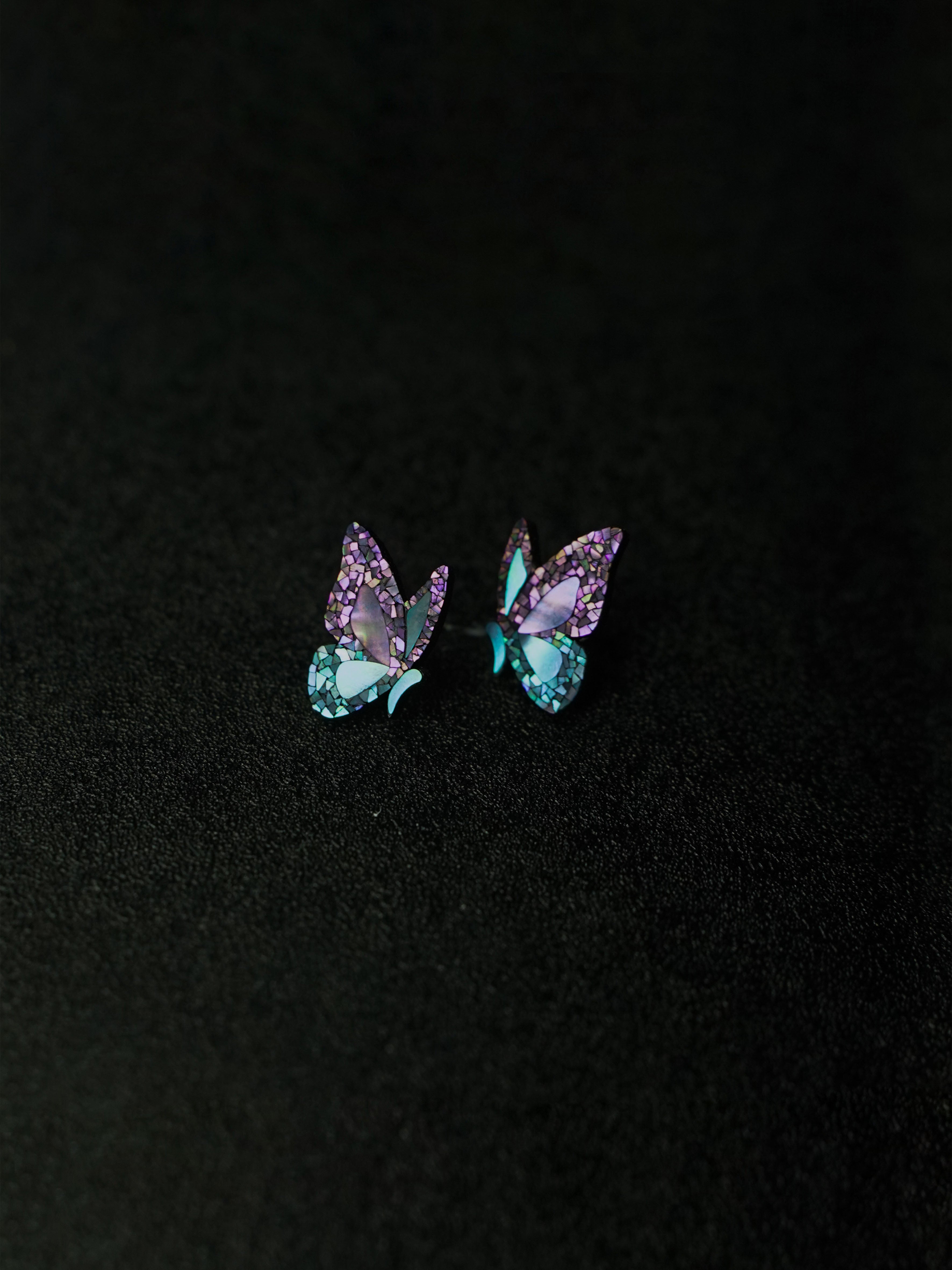 Moonlight Butterfly stud earrings