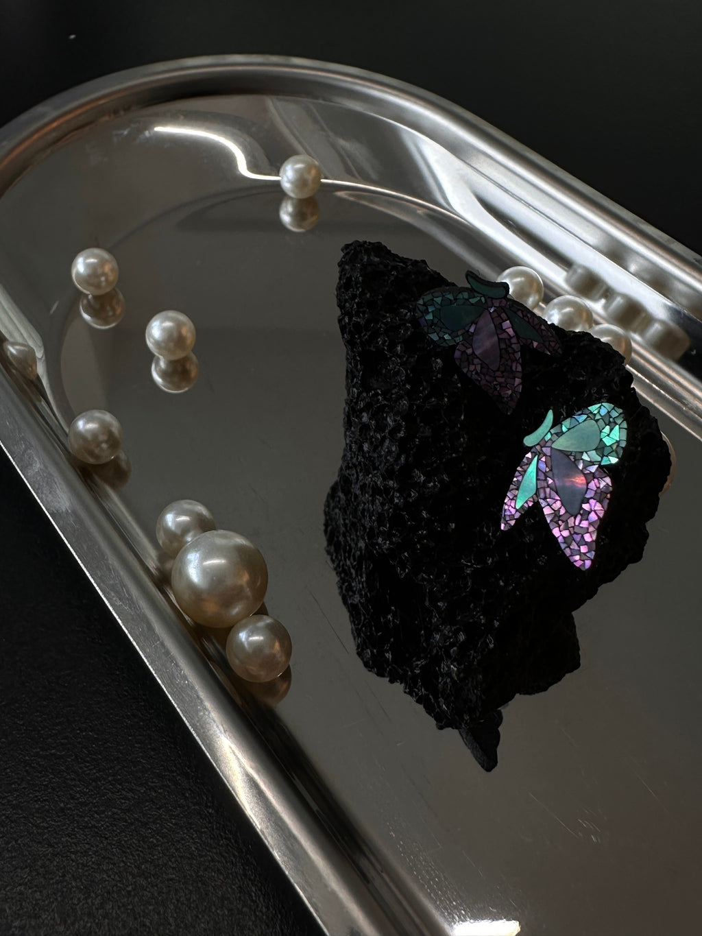 Moonlight Butterfly stud earrings