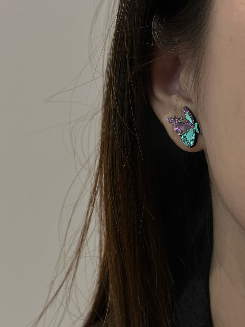 Moonlight Butterfly stud earrings