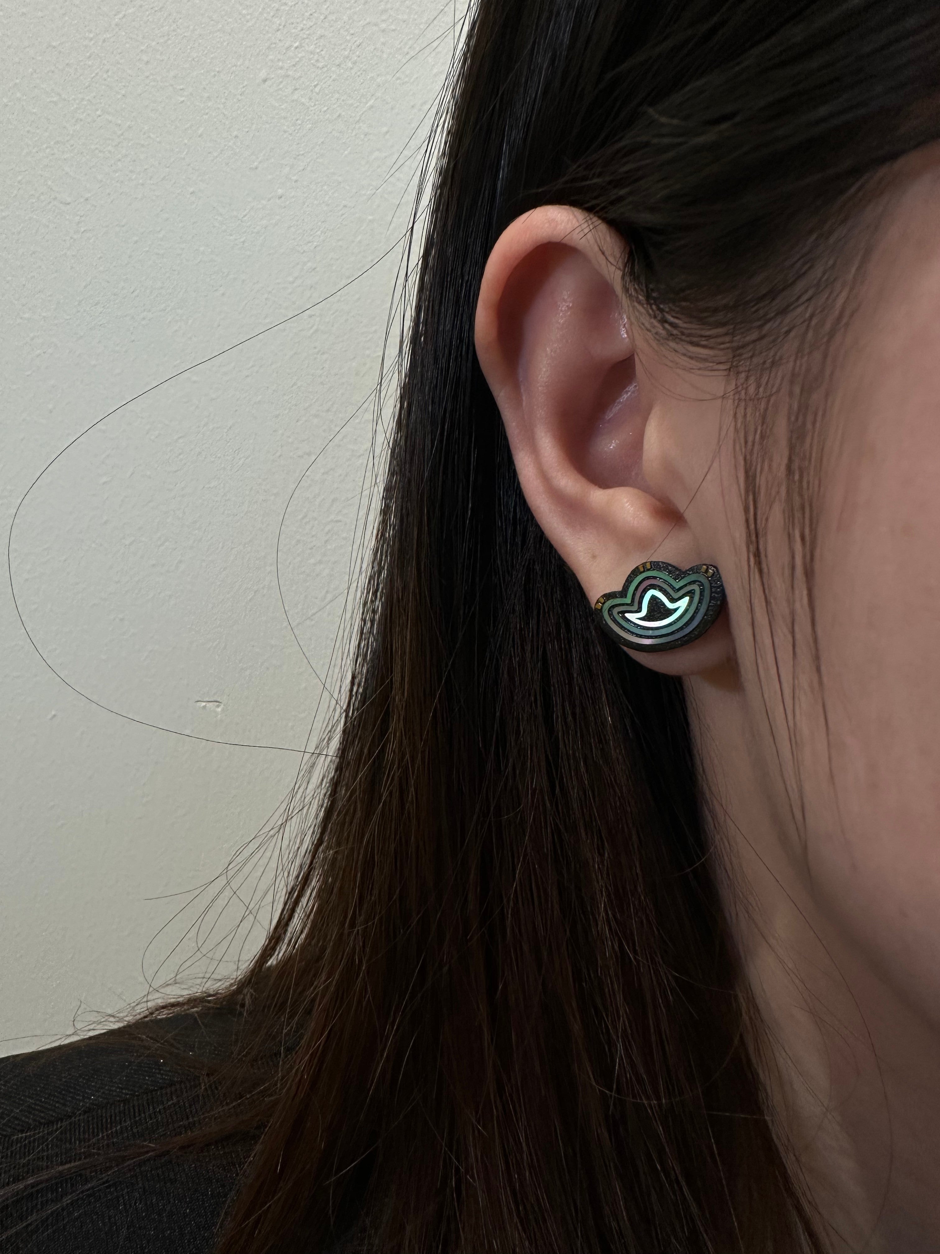 Azure Fortune stud earrings